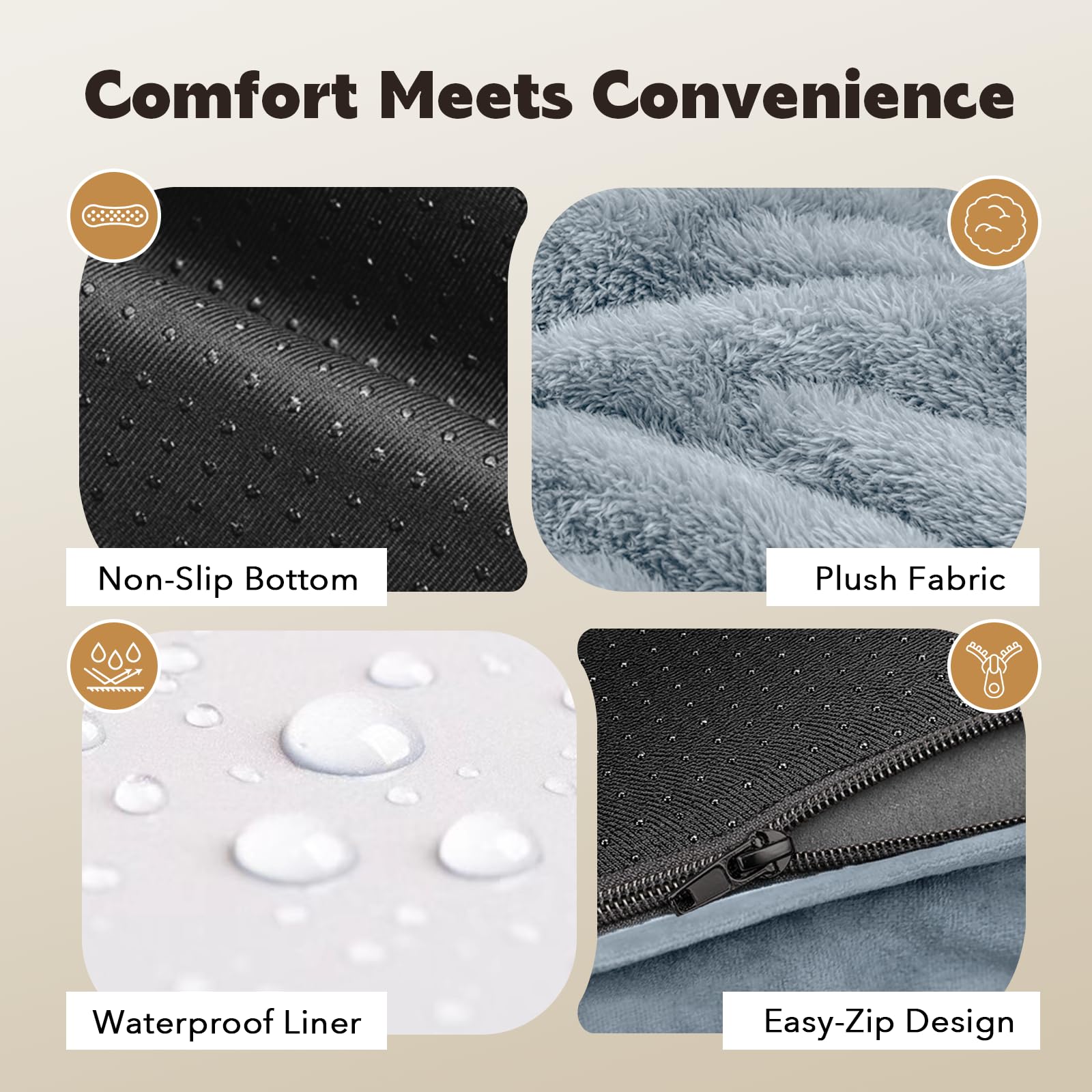 MEKIY detailed U-shaped bolster supports head and neck for added comfort benefit