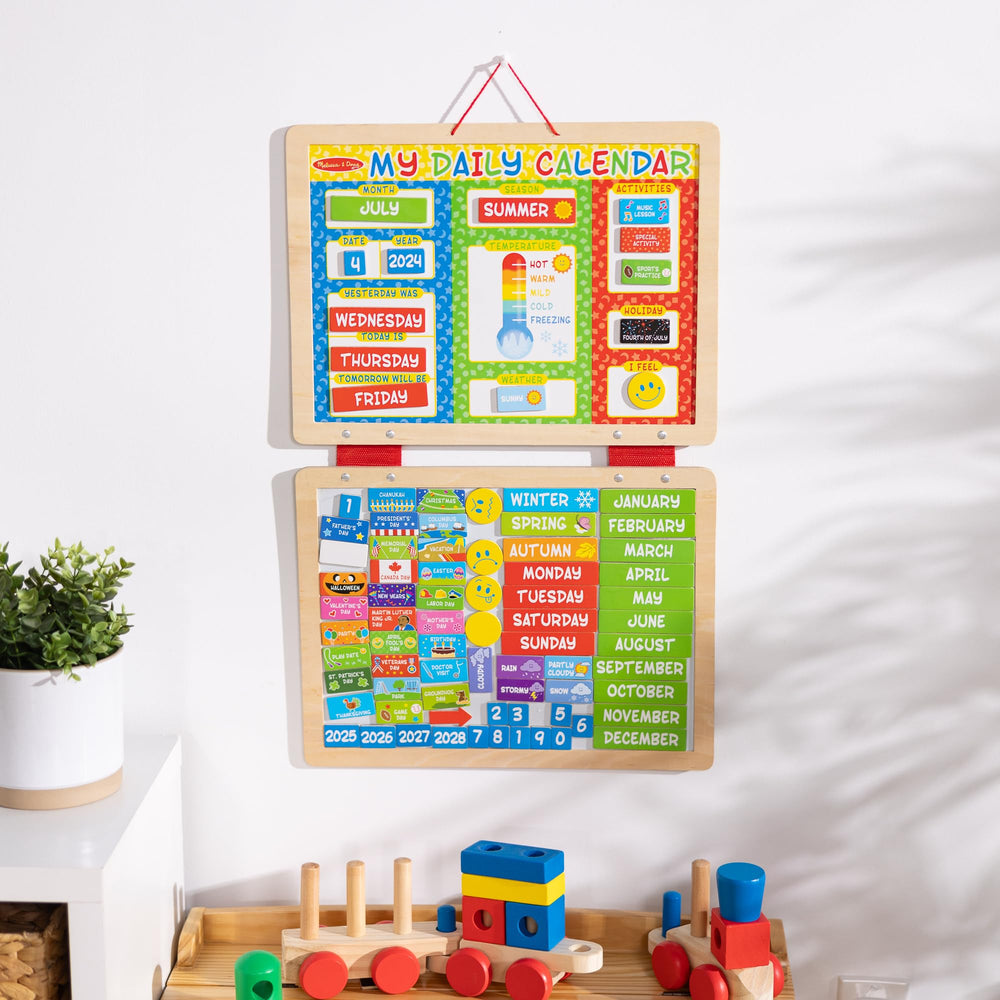 Melissa & Doug labels and icons close-up aiding clear recognition and vocabulary