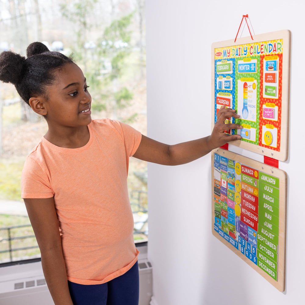 Melissa & Doug magnet layout with 80 pieces enabling hands-on daily routines