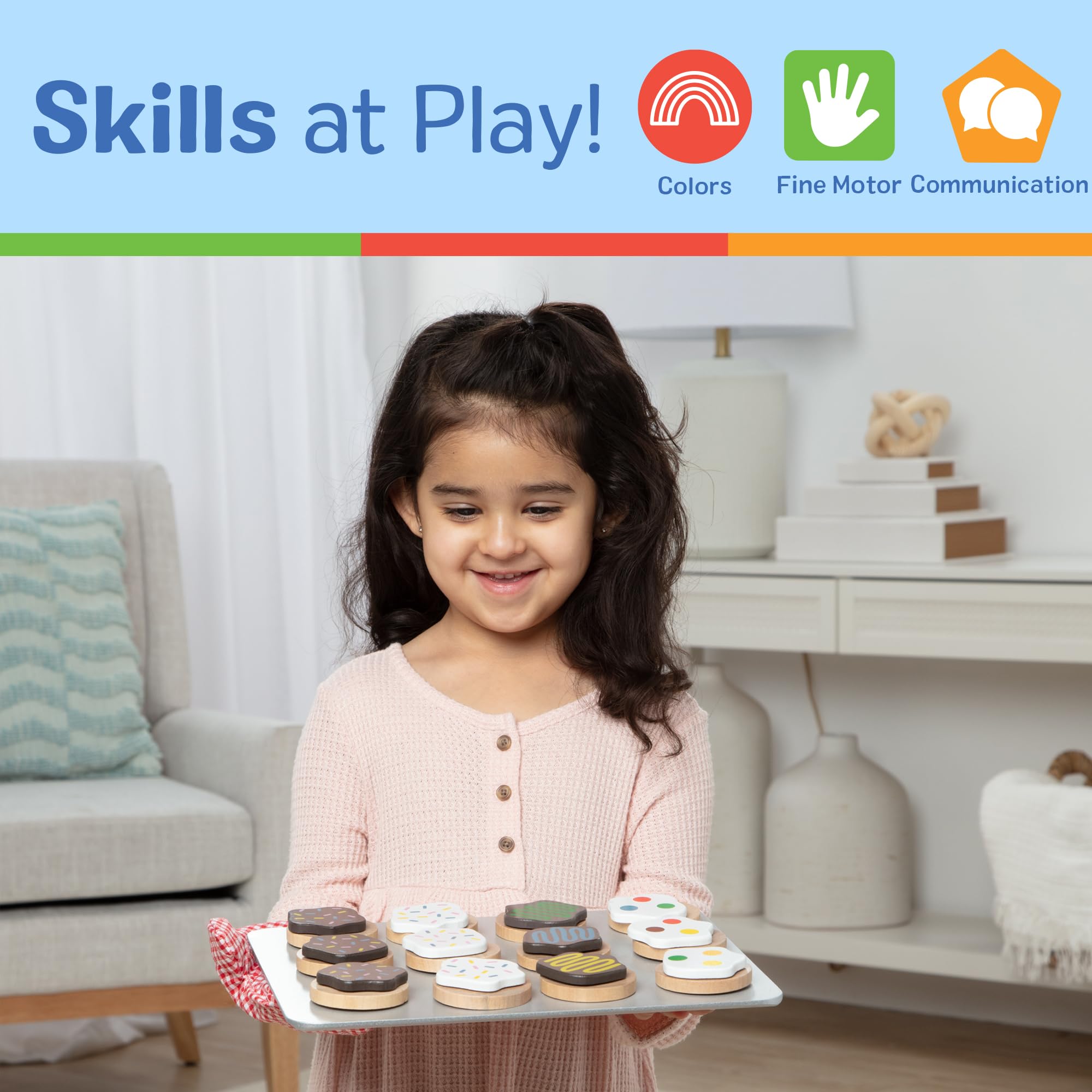 Melissa & Doug cookie sheet with dough storage tube for tidy organization