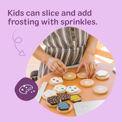 Melissa & Doug colorful frosting and sprinkle pieces displayed for decoration options
