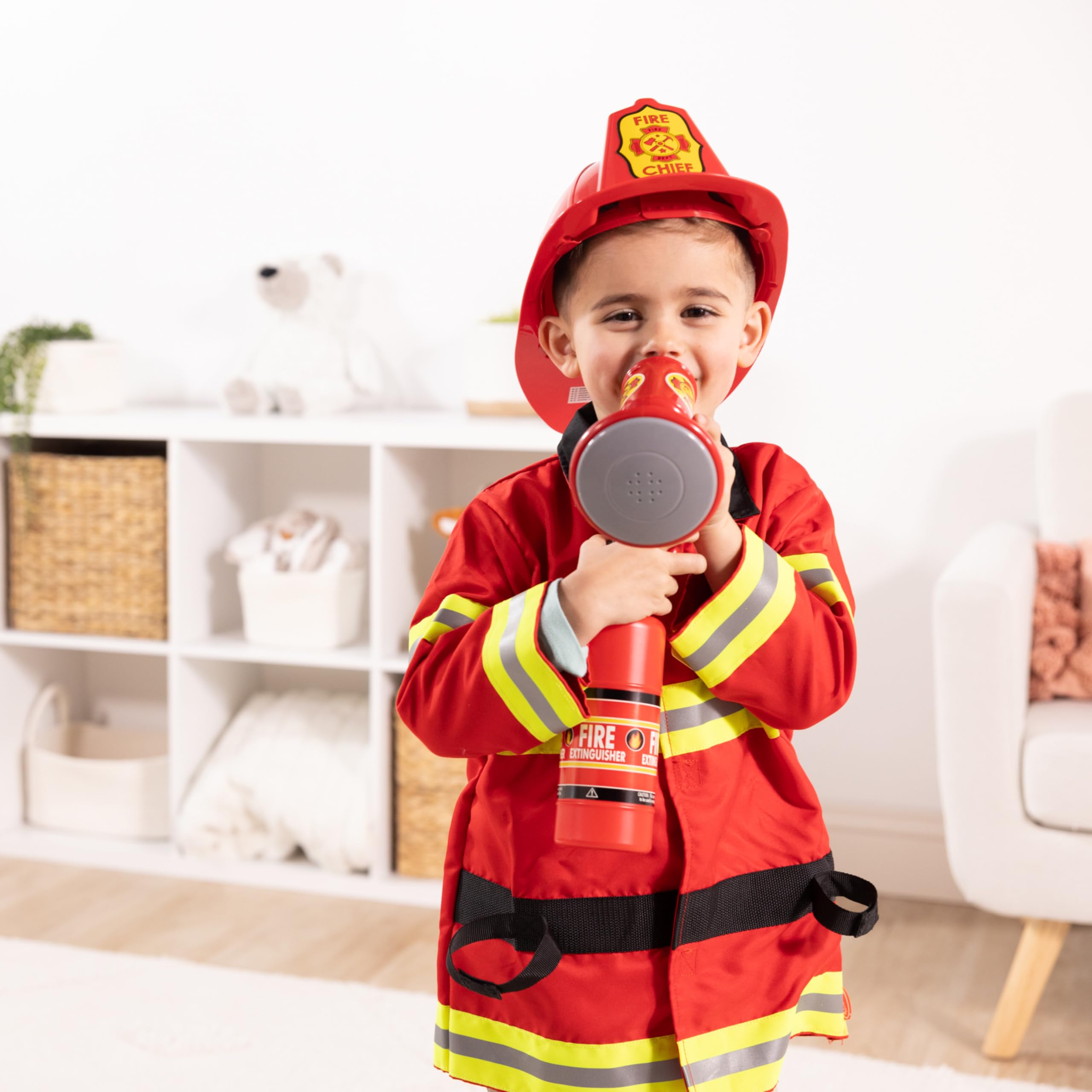 Melissa & Doug helmet close-up showing sturdy safety-look and easy wear