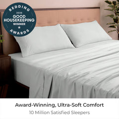 Mellanni close-up double-brushed microfiber texture illustrating softness and breathability