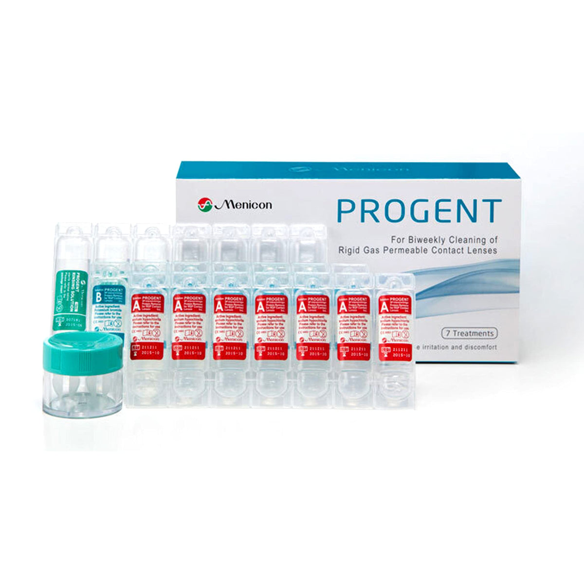 Menicon front packaging showing seven-treatment kit and clear product identity