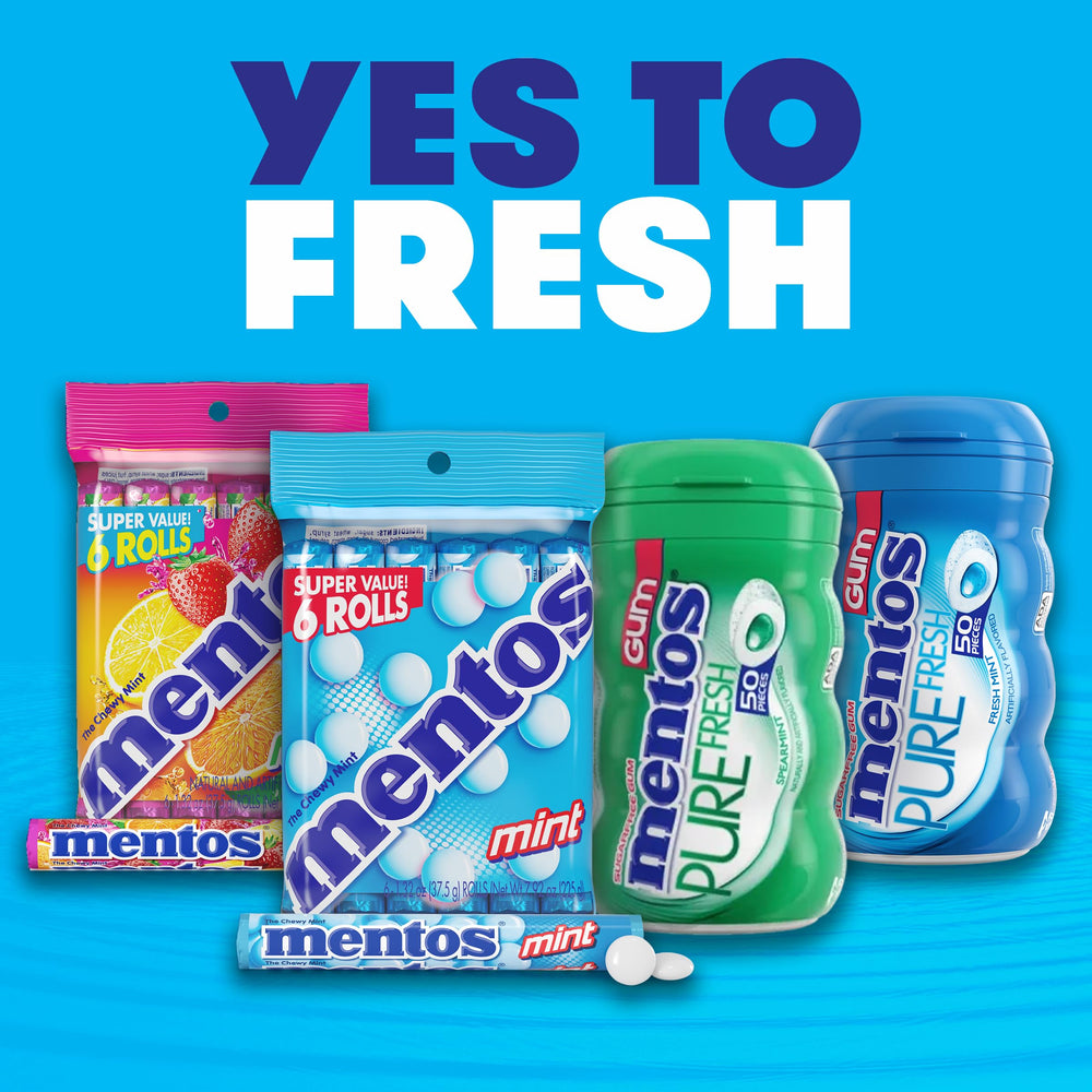 MENTOS bottle reflective texture detail emphasizing quality packaging protection