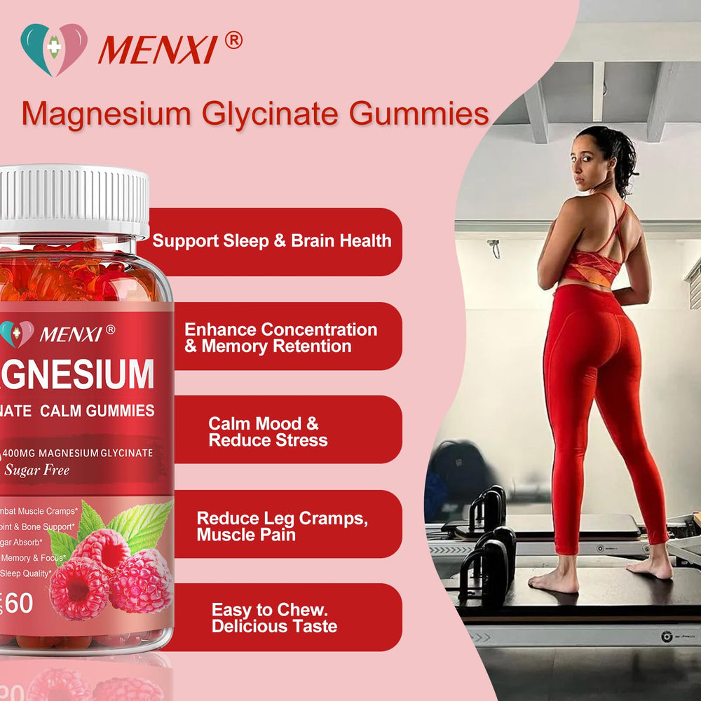 MENXI supplement facts label displaying magnesium glycinate and malate amounts