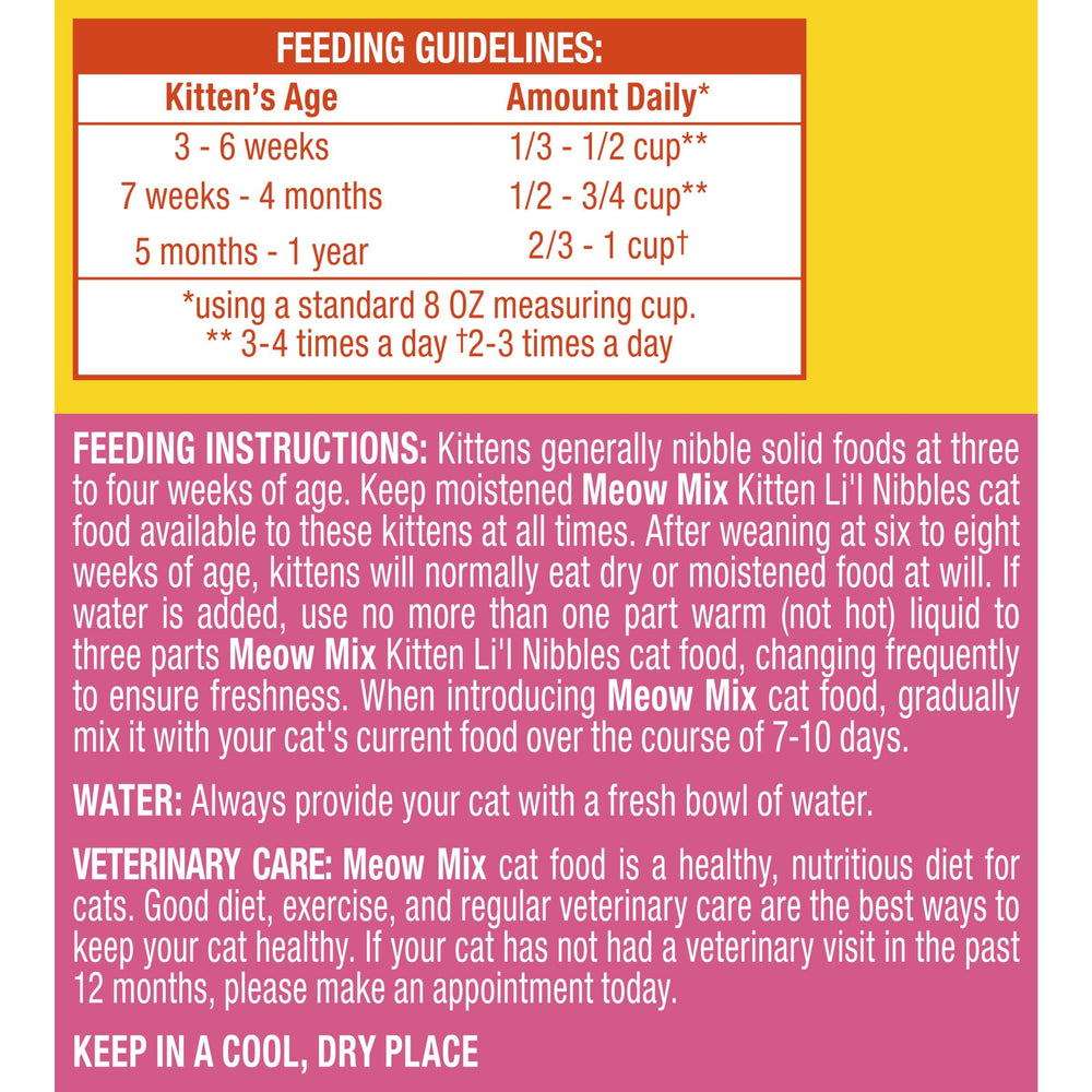 Open Meow Mix bag detail highlighting crunch and freshness seal