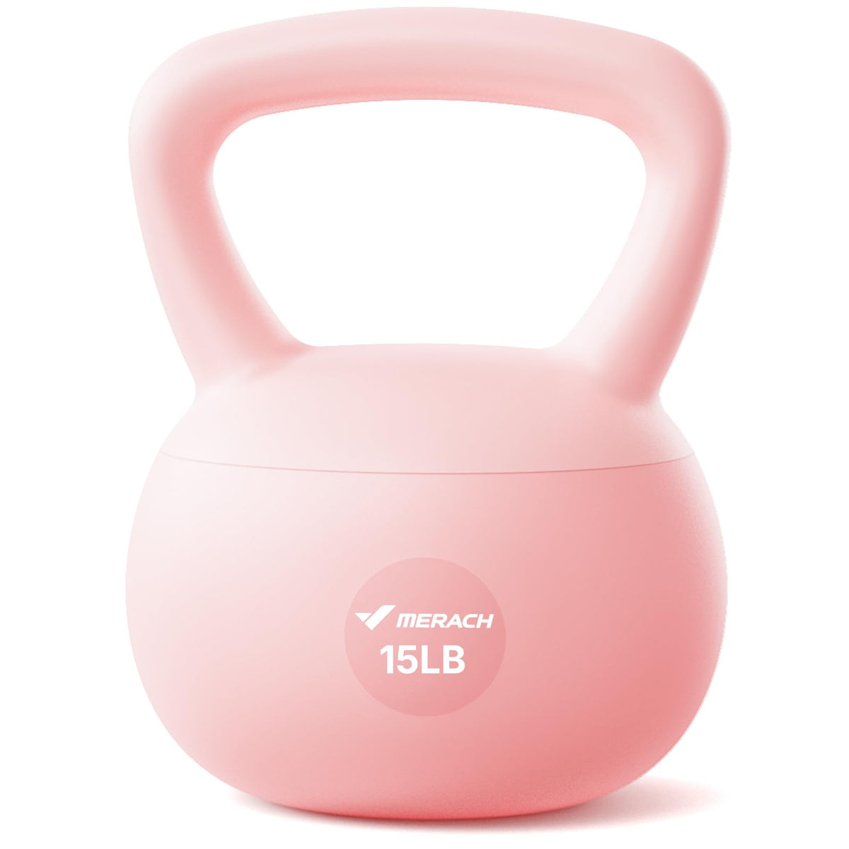 MERACH 15 lb soft kettlebell front view shows cushioned design and safe training