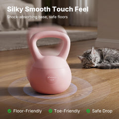 MERACH kettlebell handle close-up shows textured grip for secure holds