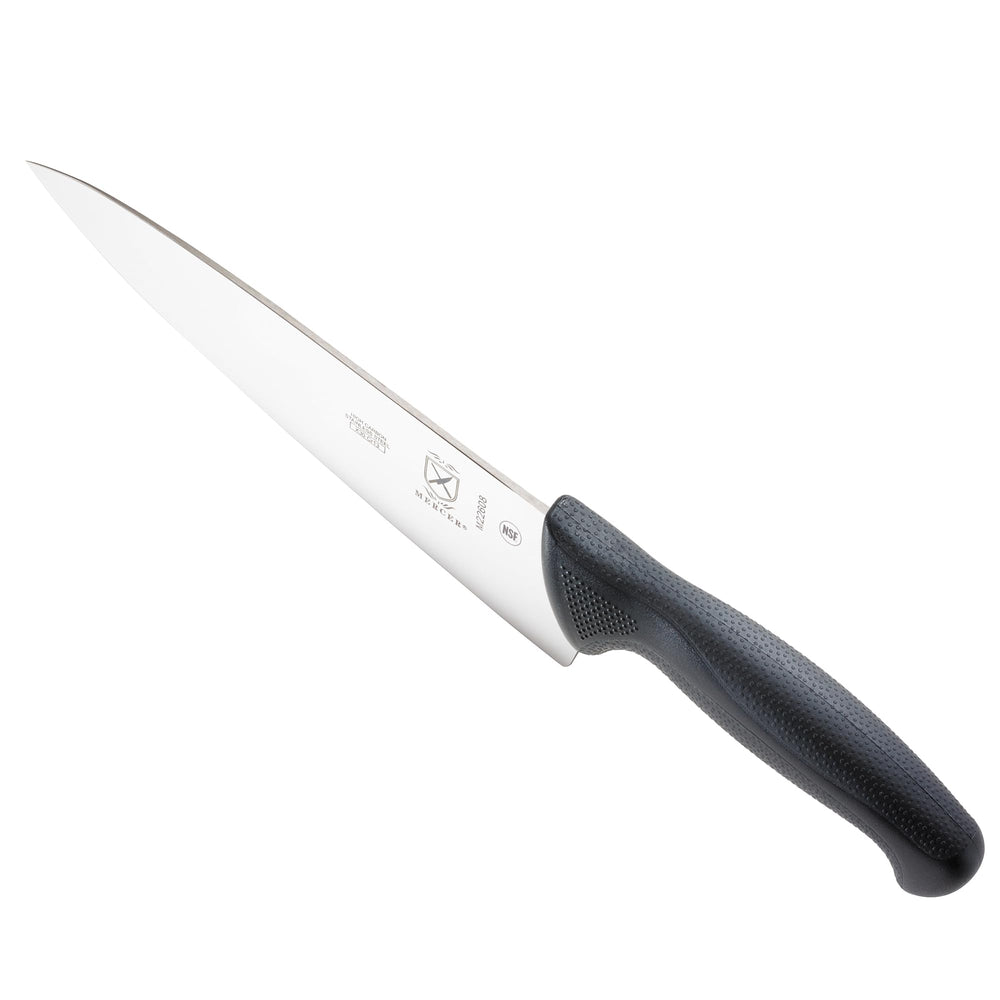Mercer Culinary full-tang reveal of Millennia knife illustrating balanced weight and stability