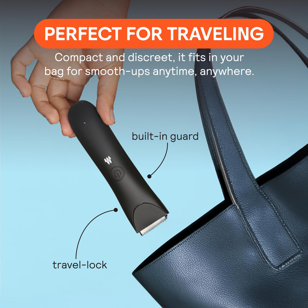 MERIDIAN Slimmer Trimmer held in hand for scale and portability benefit