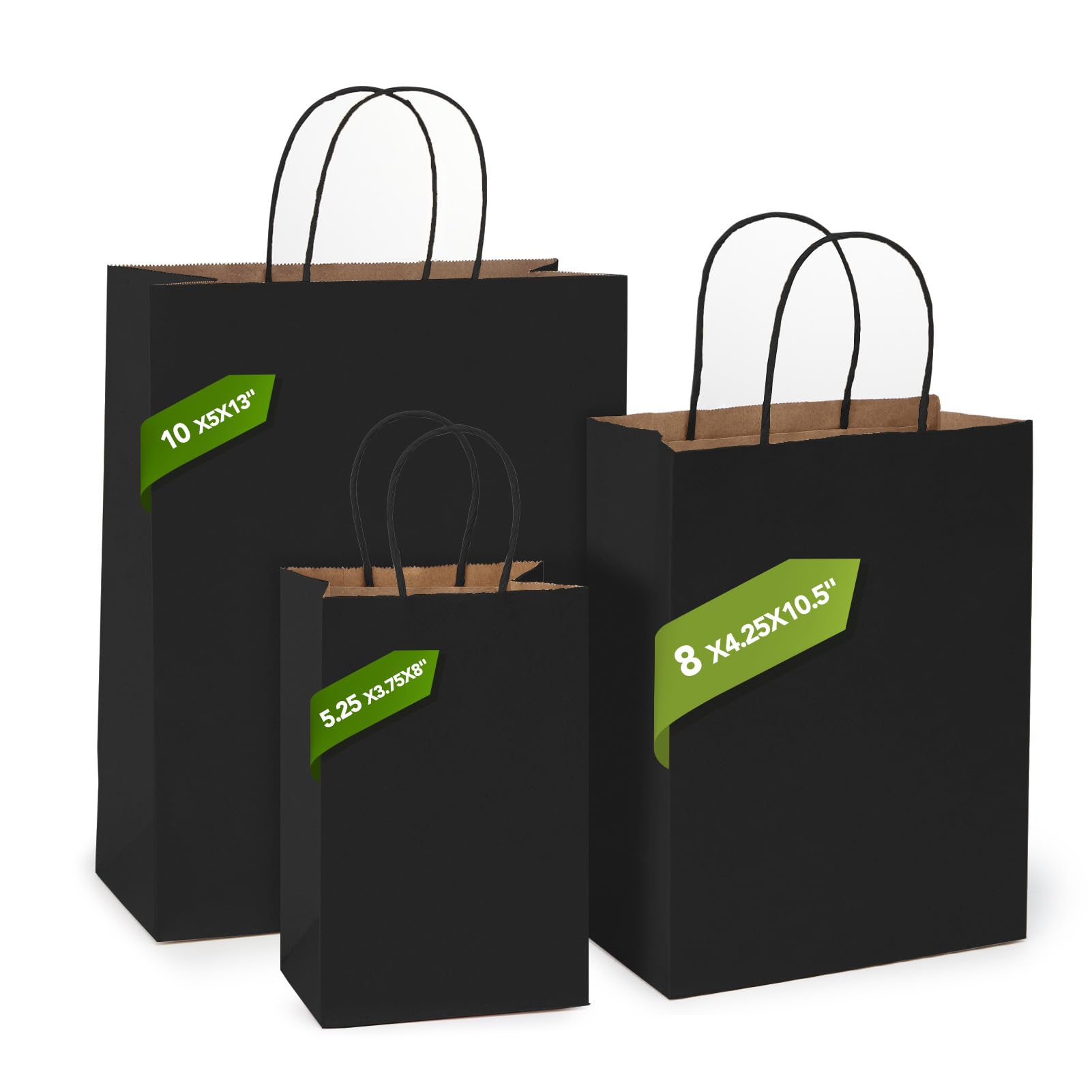 MESHA bags next to a ruler showing 5.25x3.75x8 inch scale for accurate size reference