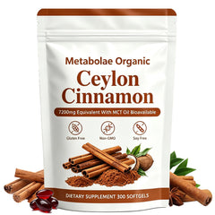 Metabolae Organic front packaging showing cinnamon supplement benefits