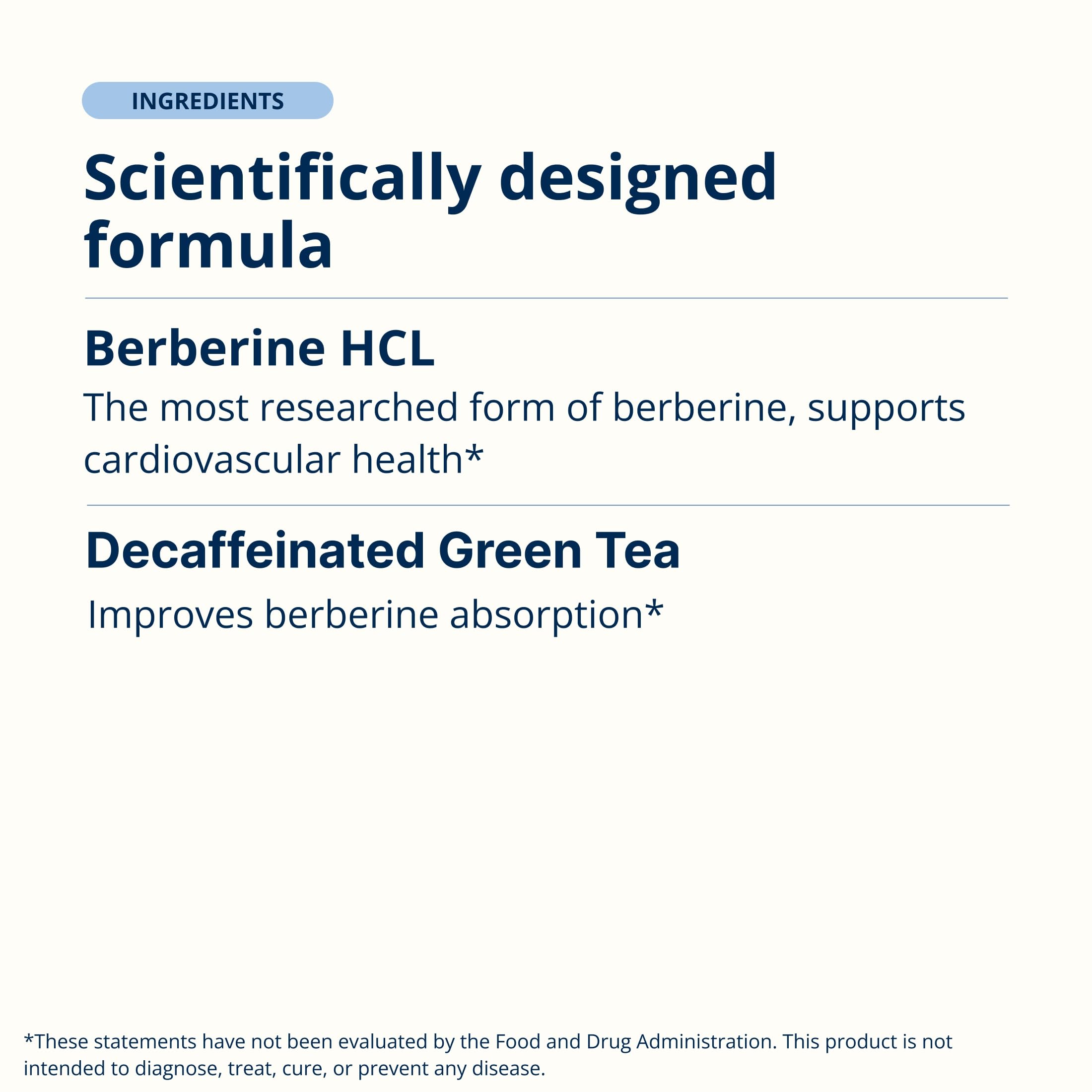 Metagenics green tea extract ingredient shot emphasizing decaffeinated benefit