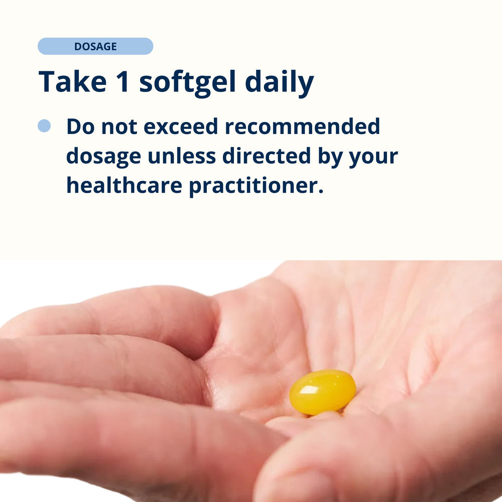 Metagenics bottle beside a measuring spoon demonstrating dose awareness and storage