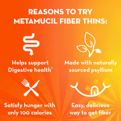 Metamucil open box with an individually wrapped Fiber Thin ready to eat