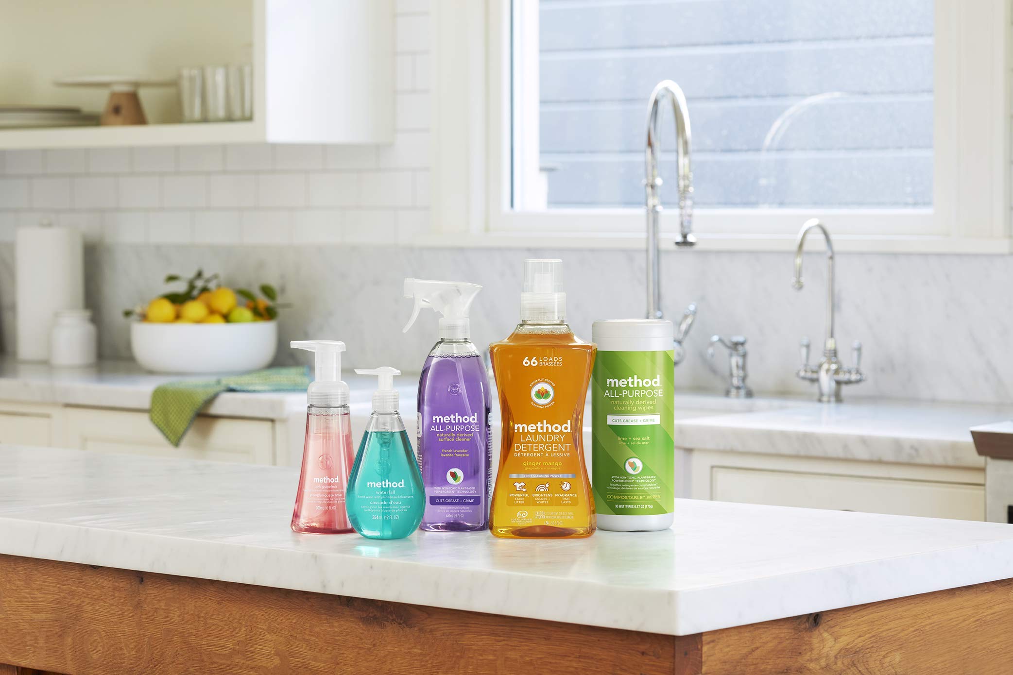 Method Citron placed on kitchen counter for everyday cleaning and fresh citrus scent