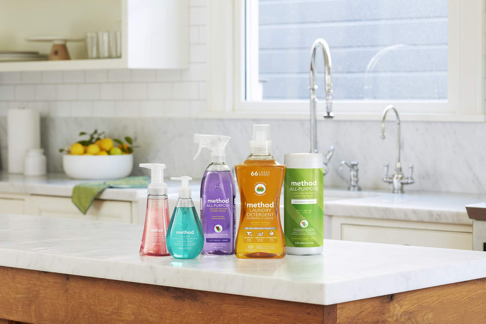 Method Citron placed on kitchen counter for everyday cleaning and fresh citrus scent
