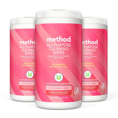 Method pink grapefruit front canister showing label and count for quick identification and freshness