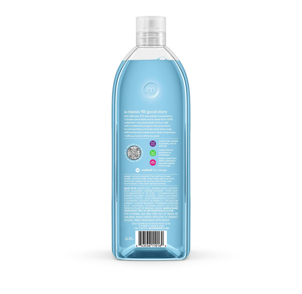 Method gel lather close-up demonstrating rich creamy foam and gentle cleansing