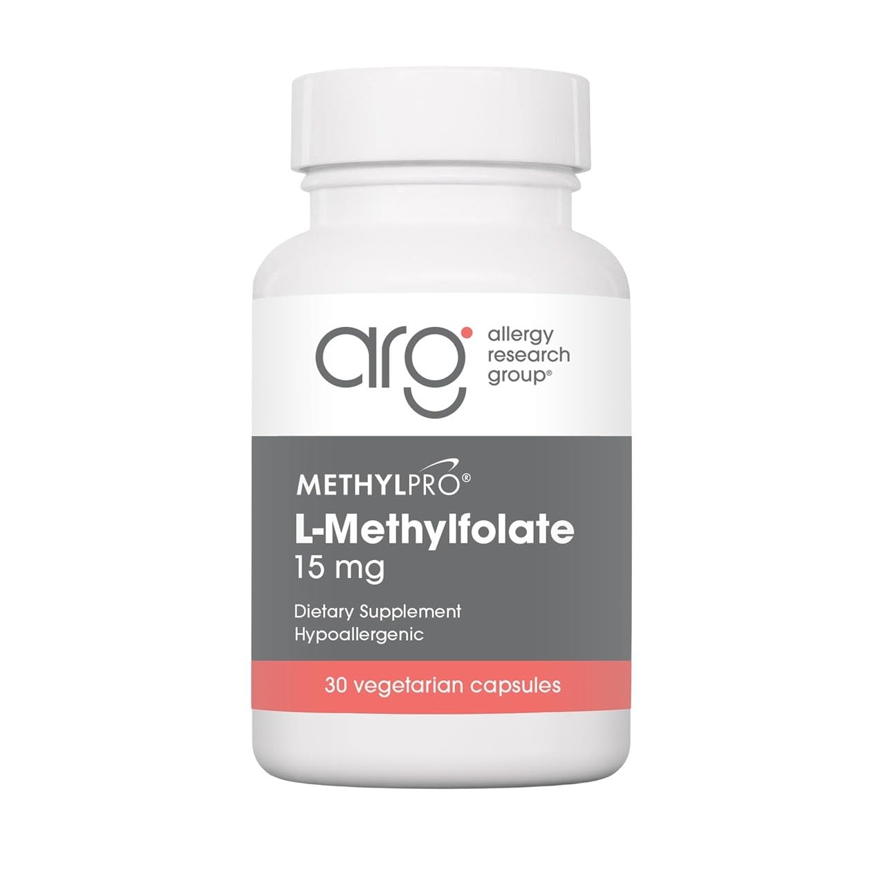 MethylPro bottle front label showing product name and 15 mg strength benefit