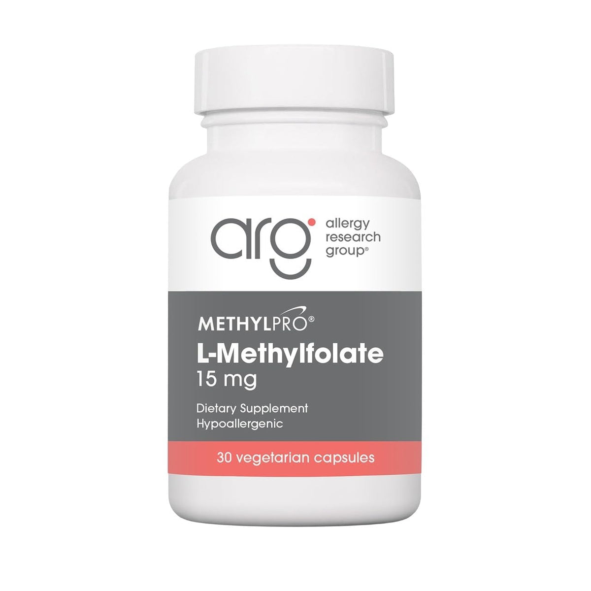 MethylPro bottle front label showing product name and 15 mg strength benefit