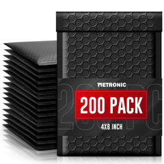 METRONIC mailer front view showing sleek black finish and professional look