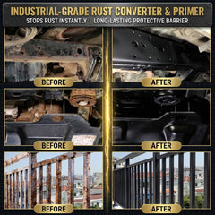 Meuvcol brush applying converter to trailer frame demonstrating fast stabilization