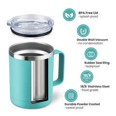 MEWAY close-up of mug handle providing secure grip and comfortable carrying