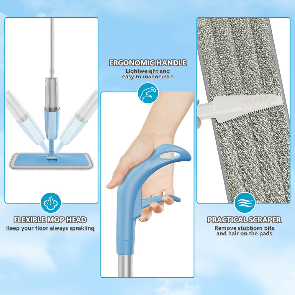 MEXERRIS 360° swivel head demonstrating reach under furniture and corners