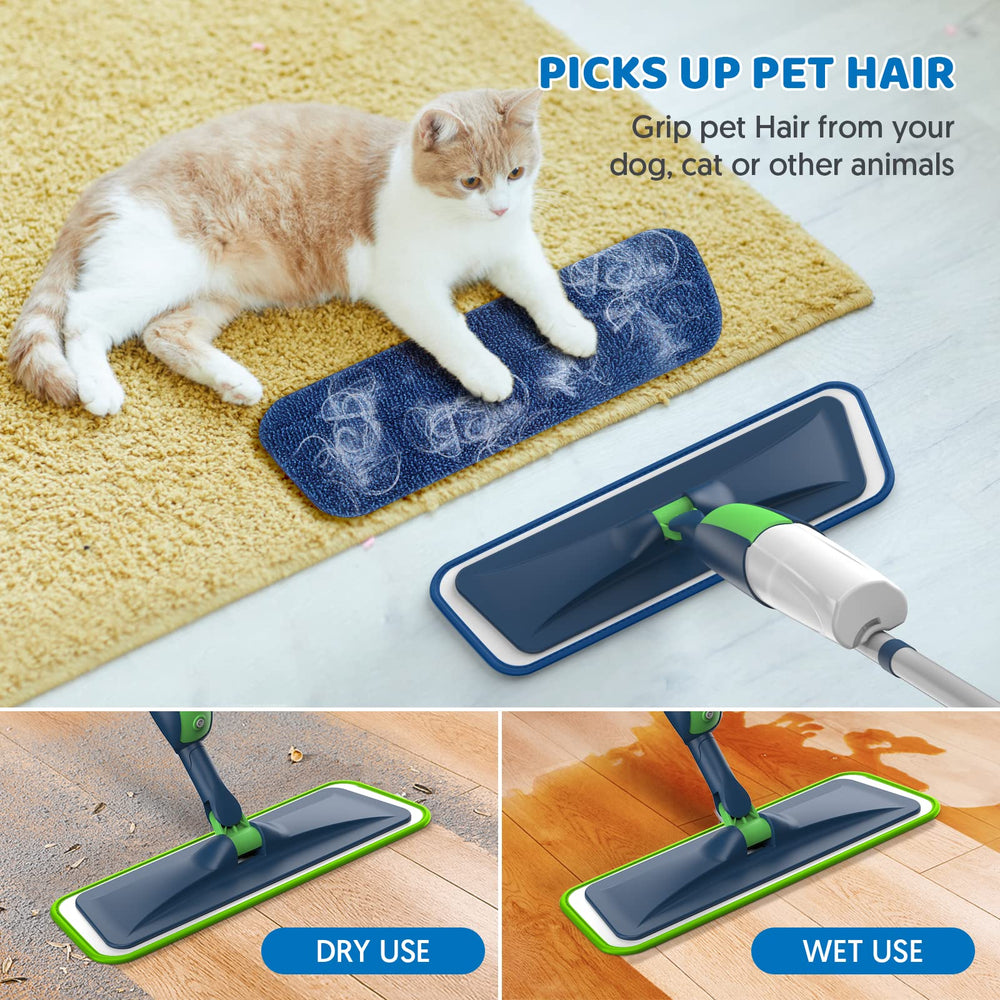 MEXERRIS mop head close-up highlighting 360° swivel for reaching edges