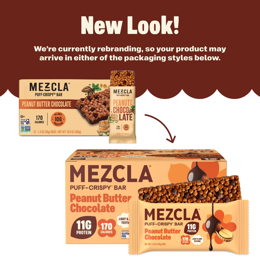 Mezcla bar cross-section with creamy bottom coating showing layered taste