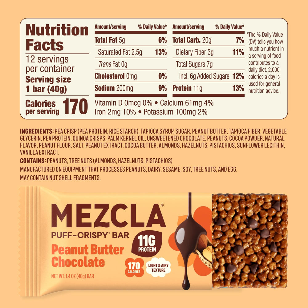 Mezcla close-up of puff-crispy texture highlighting light crunch benefit