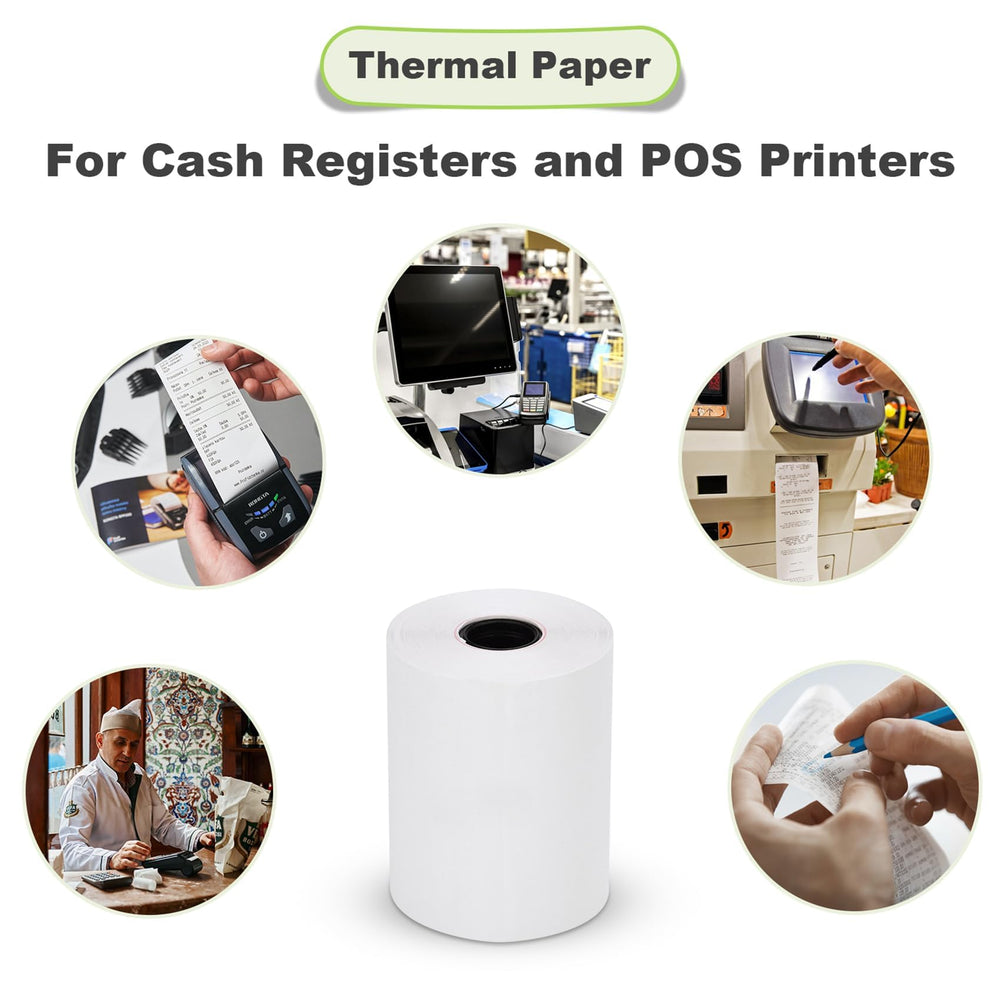 MFLABEL roll loaded into a Clover POS demonstrating easy installation benefit