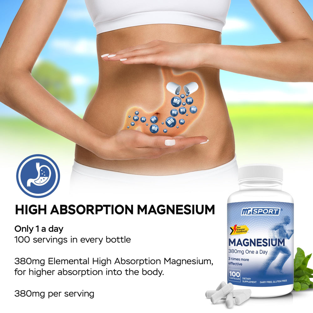 MgSport capsule close-up revealing smooth texture and easy-swallow design