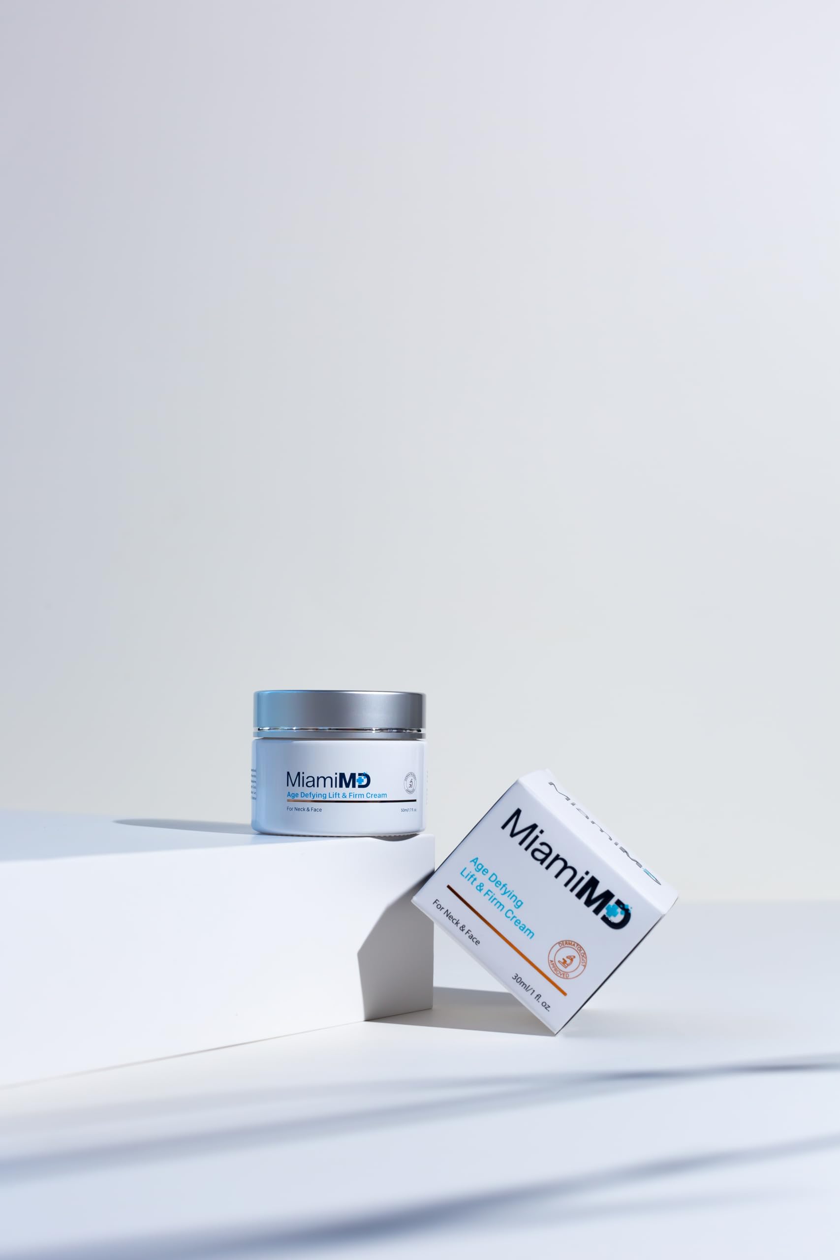 MiamiMD applying cream to jawline and neck for lifted, toned look