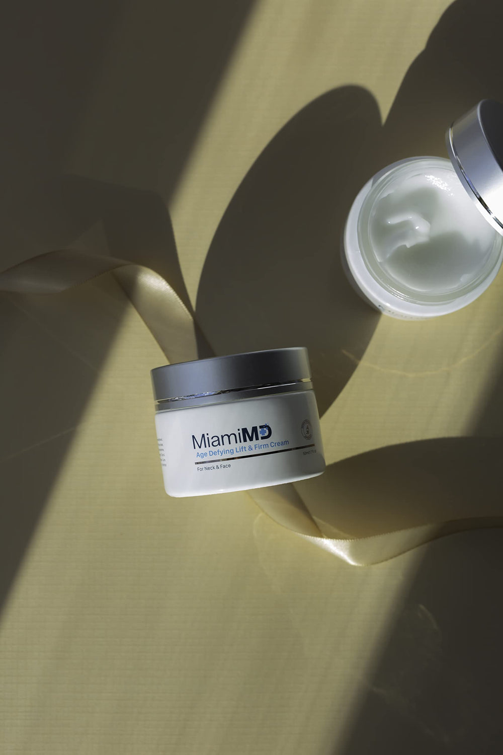 MiamiMD lifestyle vanity scene conveying easy morning and night use