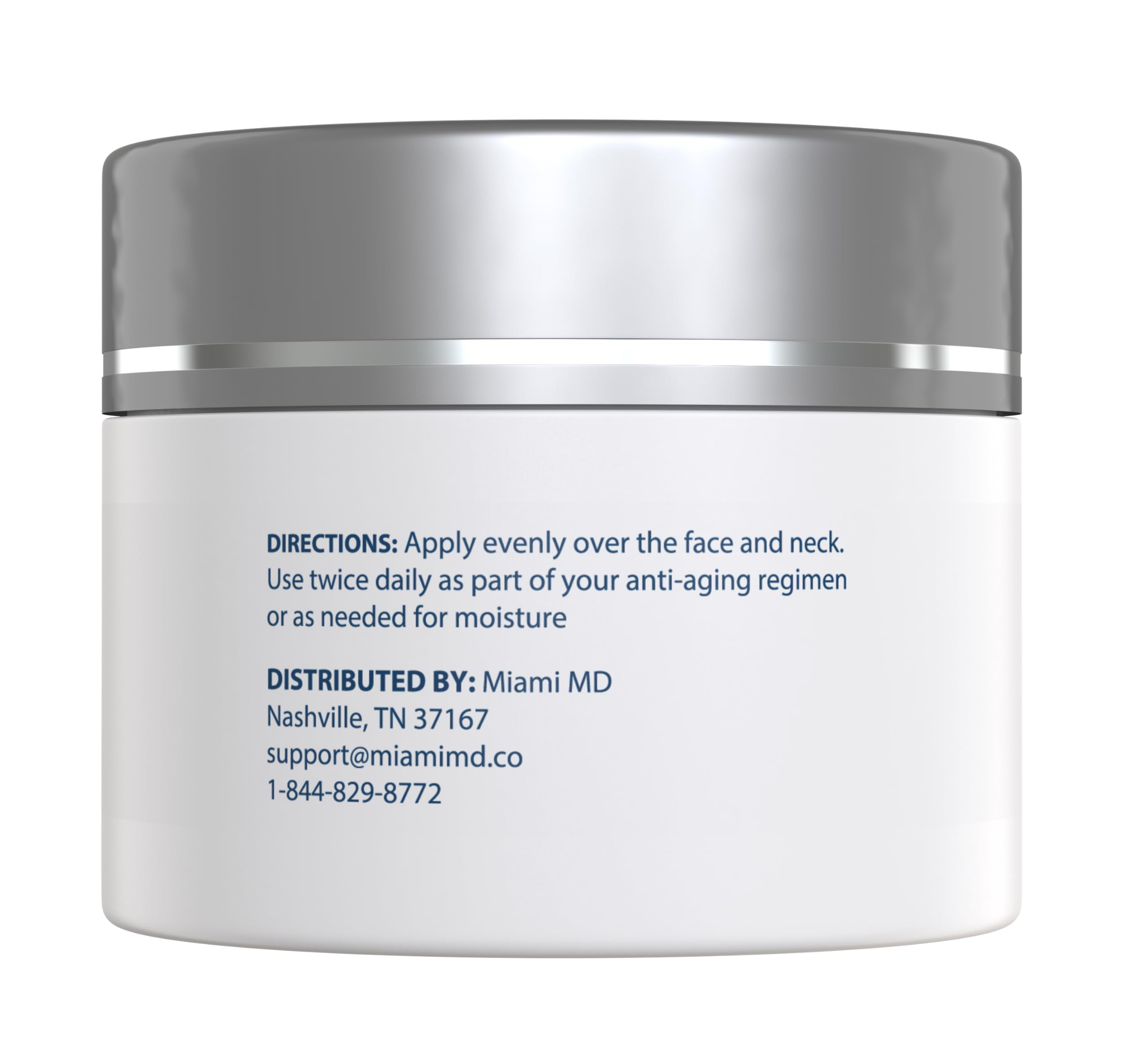 MiamiMD open jar texture close-up demonstrating smooth, hydrating finish