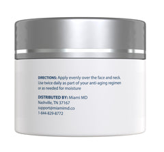 MiamiMD open jar texture close-up demonstrating smooth, hydrating finish