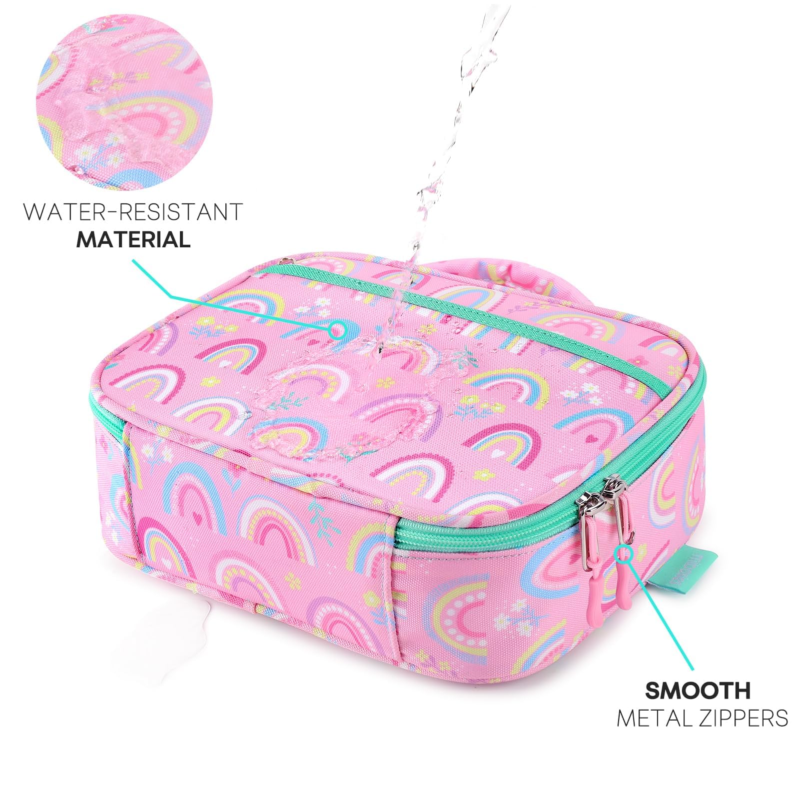 mibasies internal mesh pocket with ice pack shows organized cooling for meals