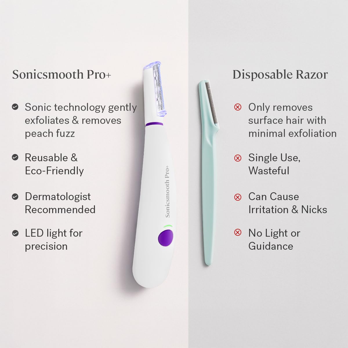 Michael Todd Sonicsmooth Pro+ before and after skin demonstrating smoother complexion benefit