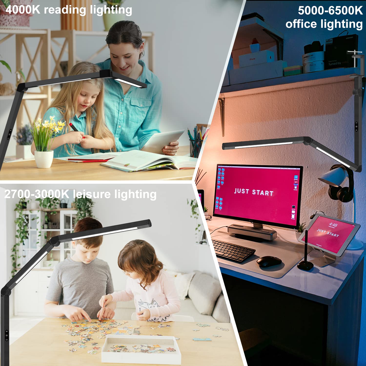 Micomlan next to a notebook to show scale and flexible positioning for small desks