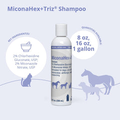 MiconaHex+Triz shampoo pouring texture highlighting smooth consistency and ease of application benefit