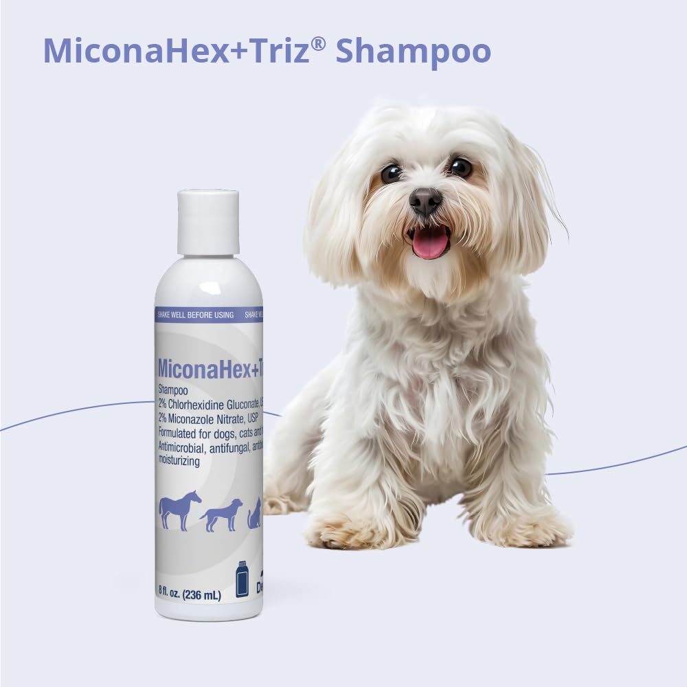 MiconaHex+Triz 8 oz bottle beside common objects for scale showing compact size and travel-friendly benefit