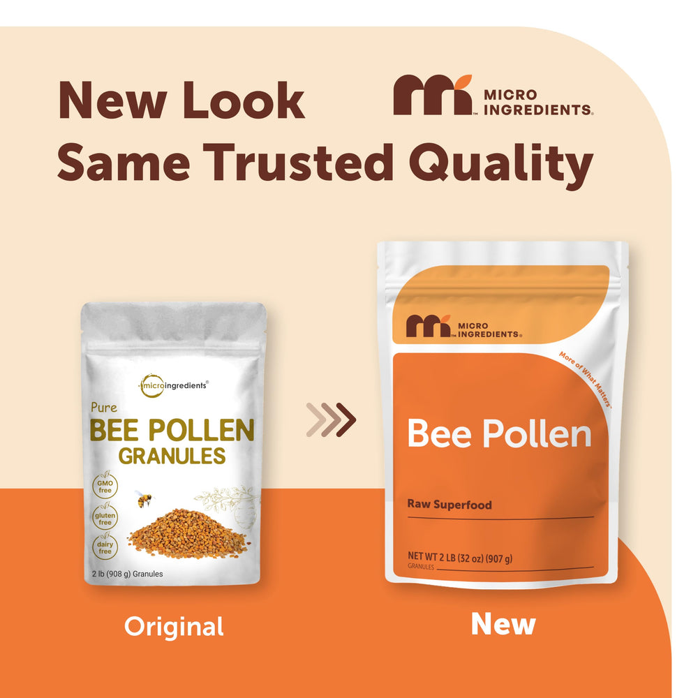 Micro Ingredients close-up of pollen granules highlighting raw texture and purity