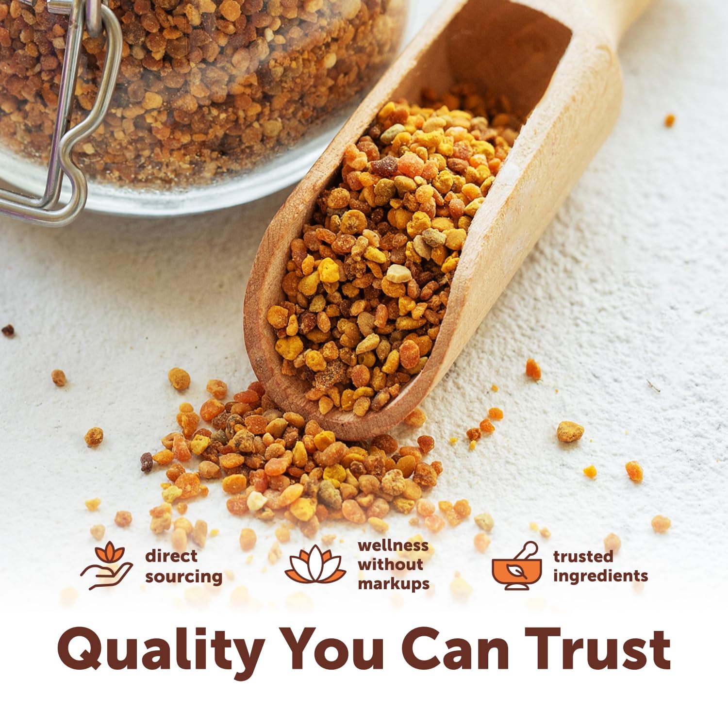 Micro Ingredients sprinkled on smoothie bowl, adds texture and subtle sweetness