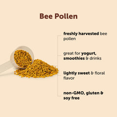 Micro Ingredients resealable zipper on pouch, keeps bee pollen fresh longer