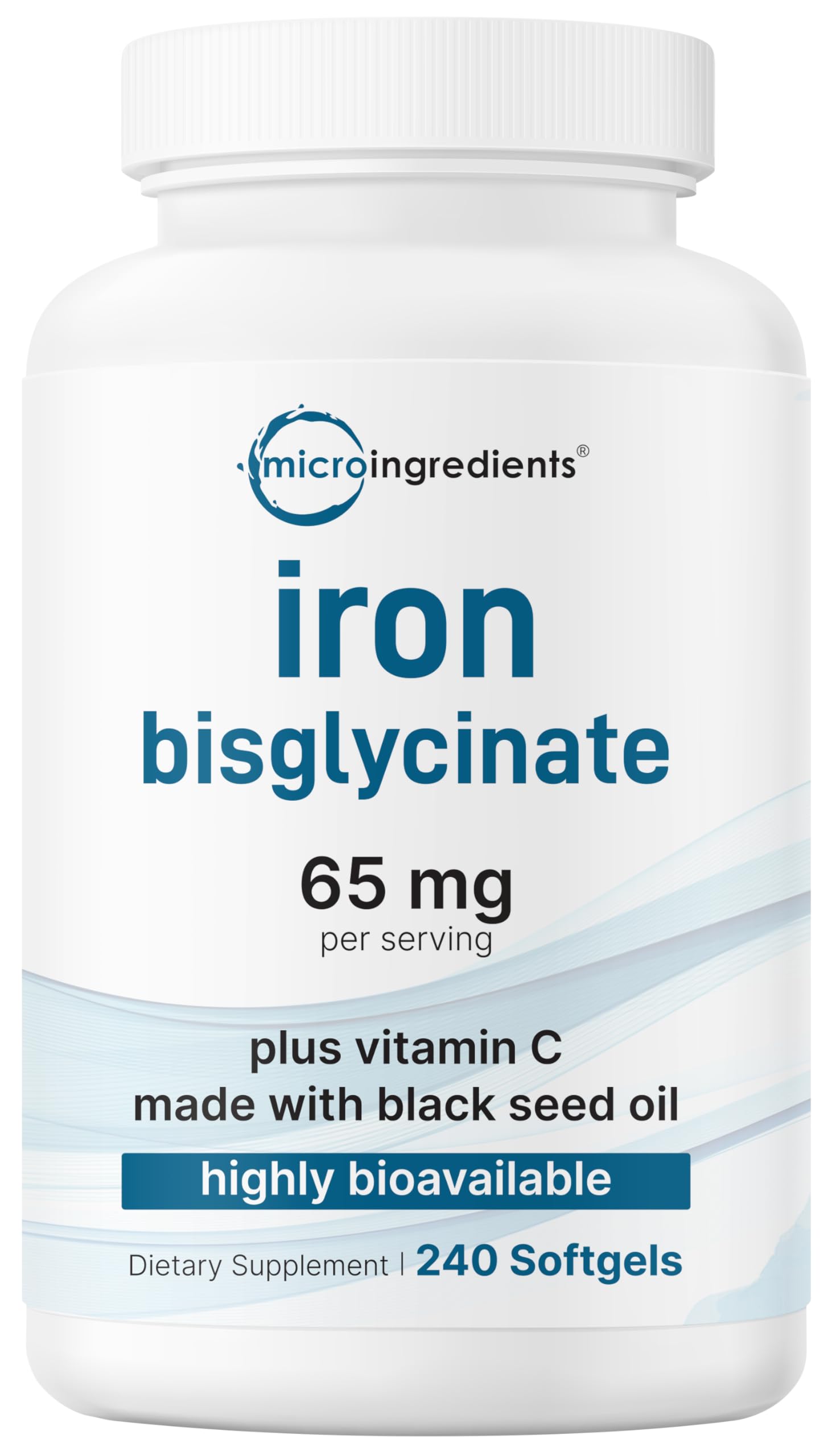 Micro Ingredients bottle front view showing label and quantity for easy selection