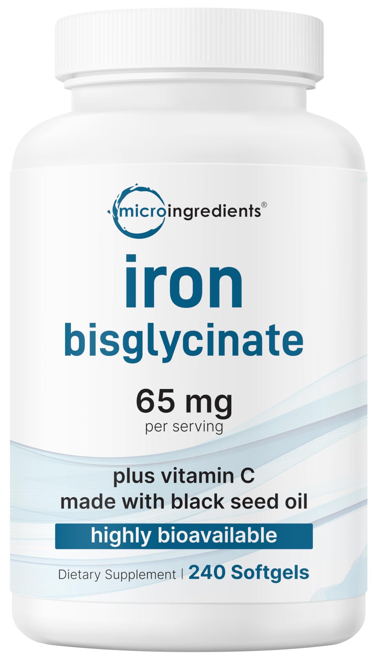 Micro Ingredients bottle front view showing label and quantity for easy selection