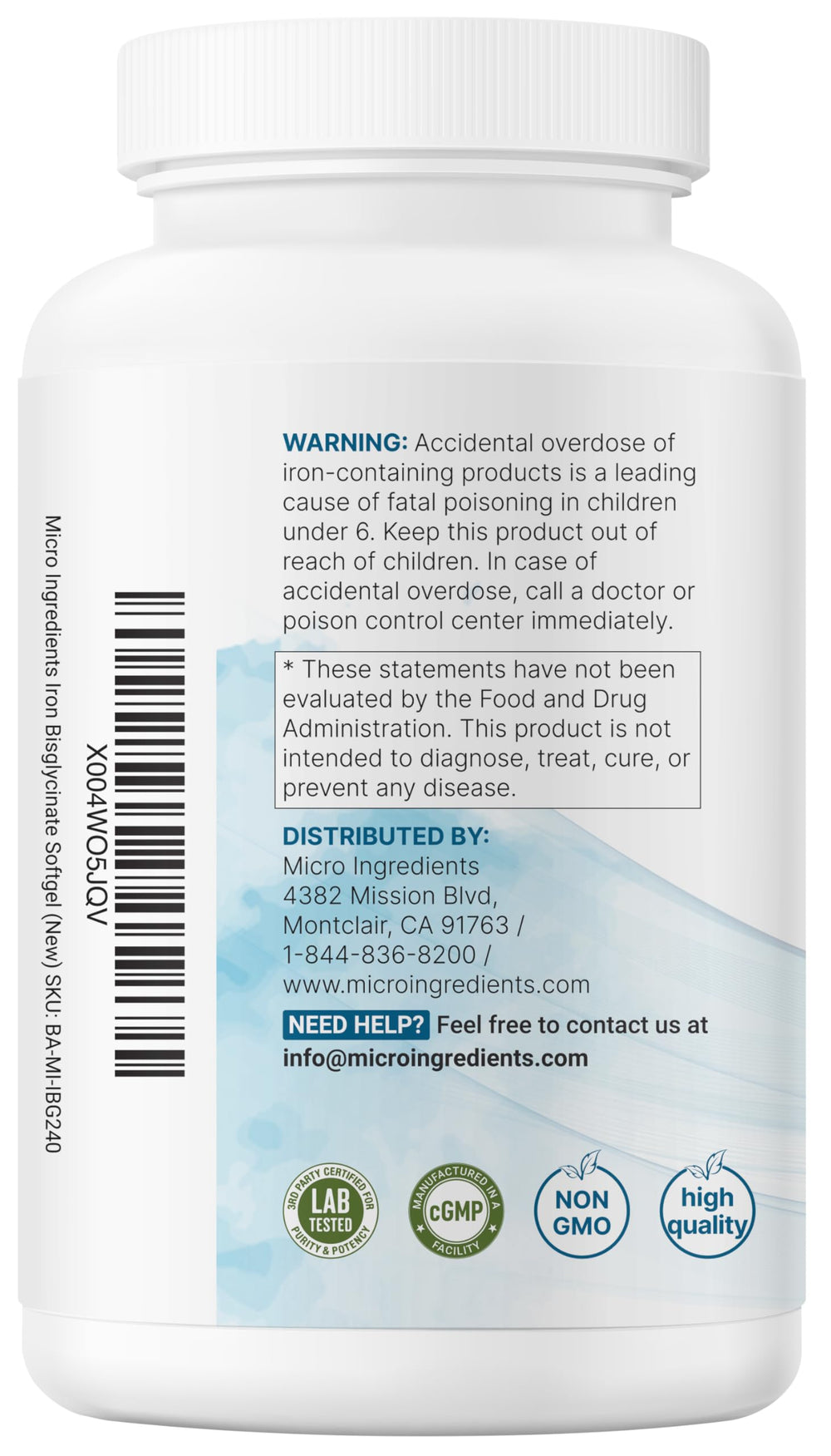 Micro Ingredients multiple bottles stored neatly indicating long-lasting supply